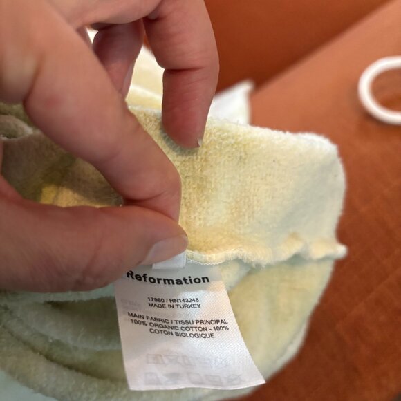 REFORMATION JEANS | Womens Tie Dye Swirl Hoodie Pistachio & Cream Tornad… - Picture 6 of 10